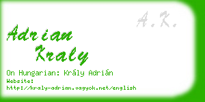 adrian kraly business card